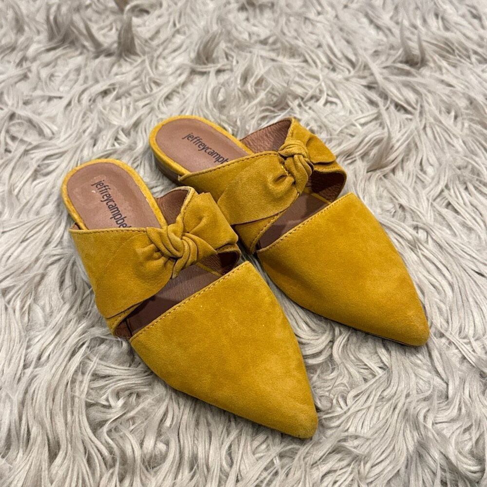 Jeffrey Campbell Charlin suede mules size 7 - Picture 2 of 5